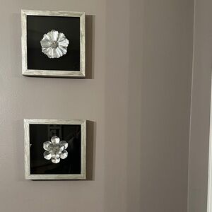 Silver Floral Wall Decor Set